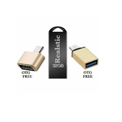 Realstic Black 32 GB OTG USB 3.0 Pendrive price in hyderabad, telangana, nellore, vizag, bangalore