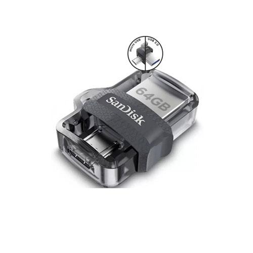 SanDisk ULTRA DUAL SDDD3 64 GB OTG Pen Drive price in hyderabad, telangana, nellore, vizag, bangalore